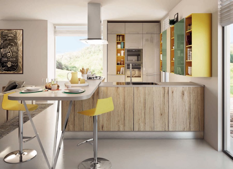 Кухни с барной стойкой