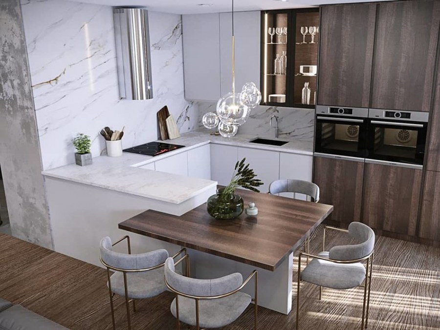 Кухонный гарнитур с обеденным столом