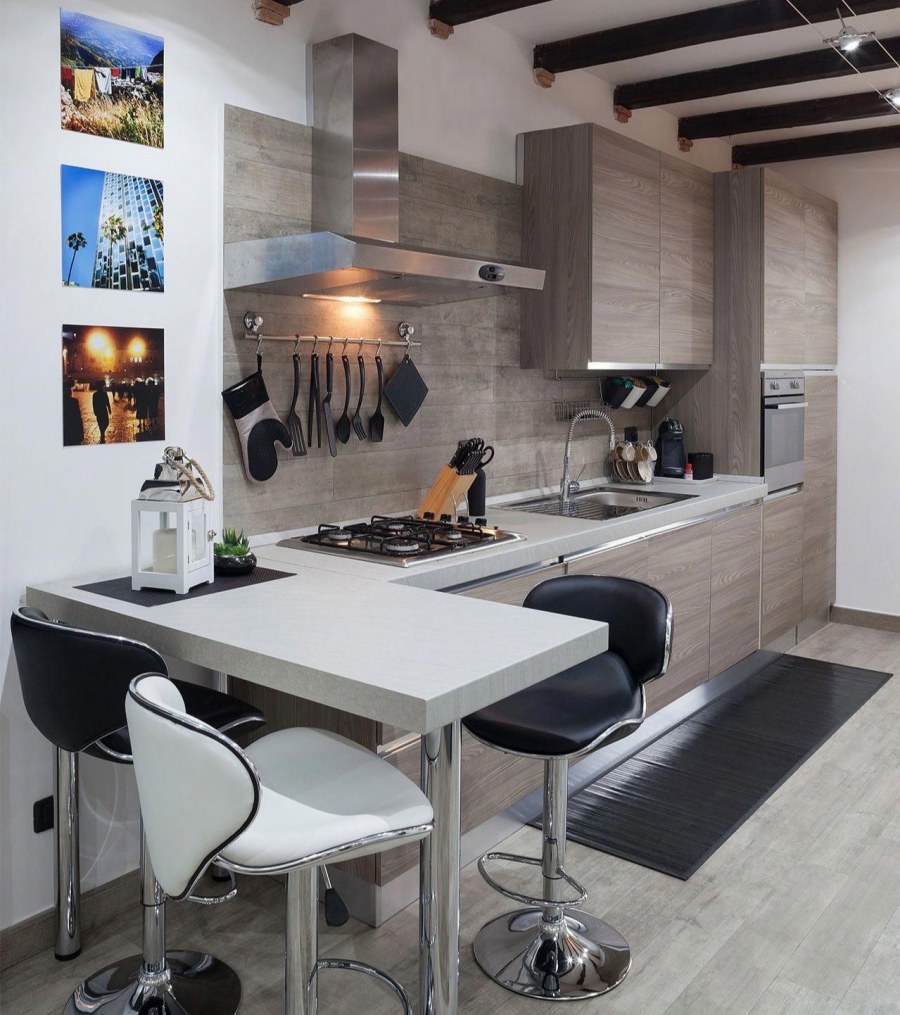 Кухни с барной стойкой