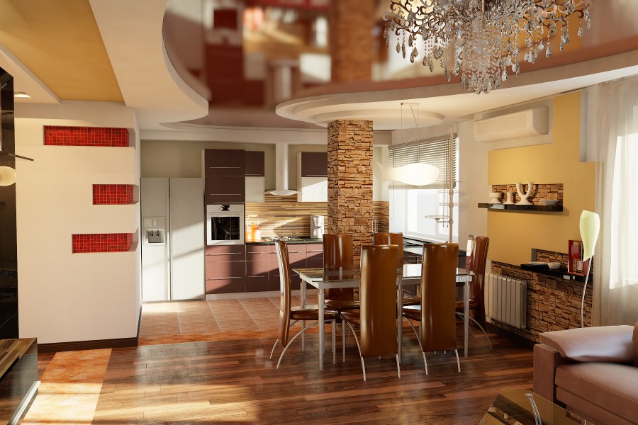 Интерьер квартиры свободной планировки