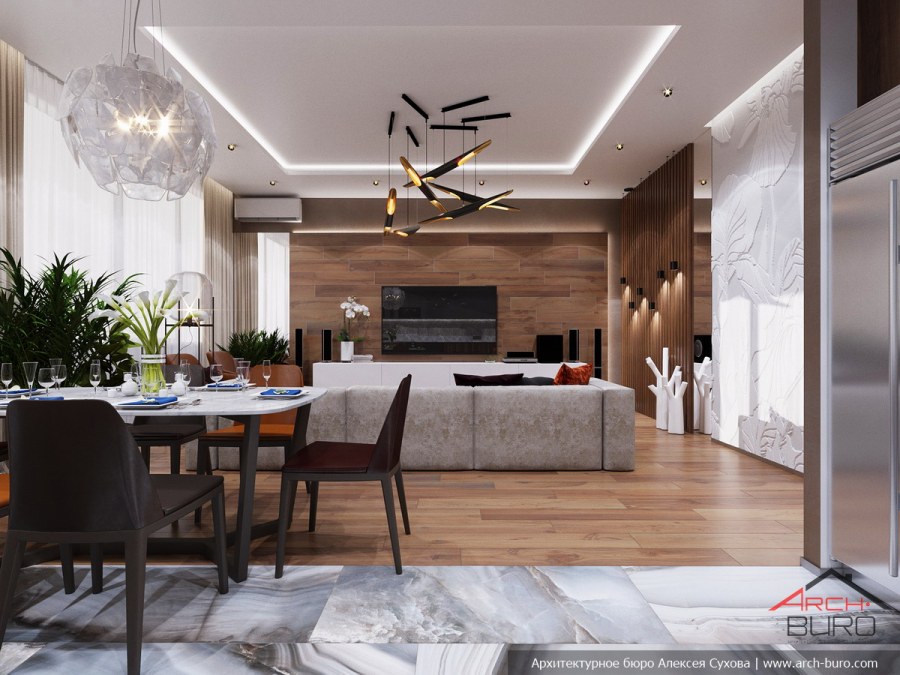 Интерьер квартиры свободной планировки