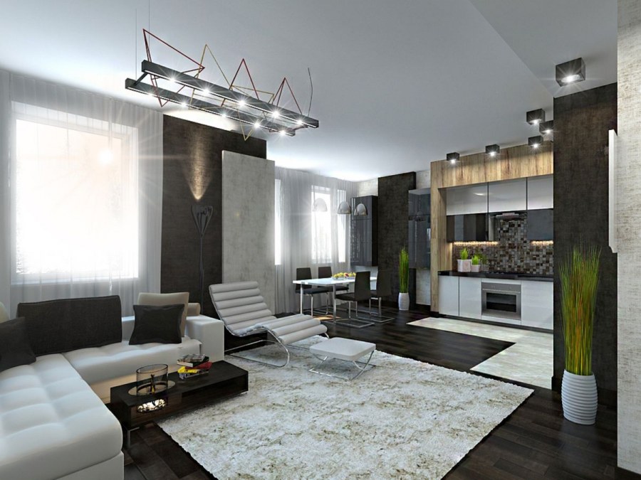 Дизайн квартиры открытой планировки