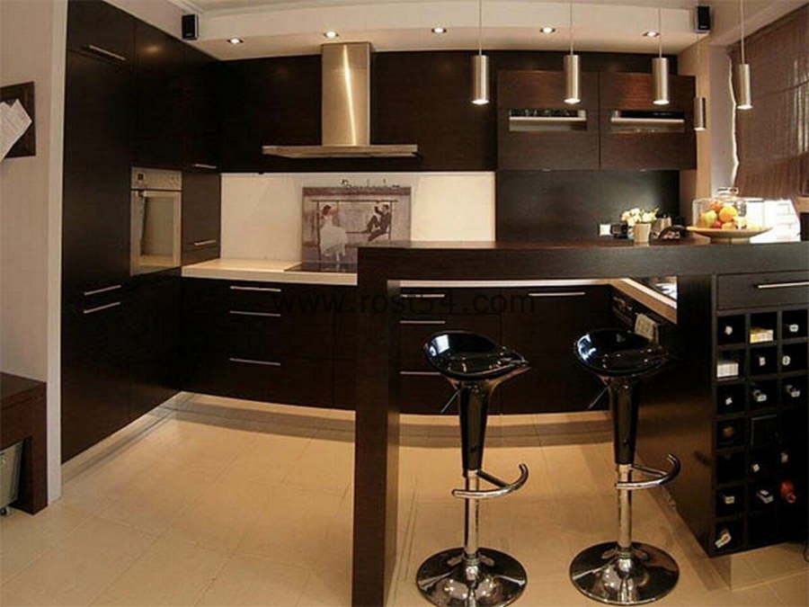 Кухни с барной стойкой