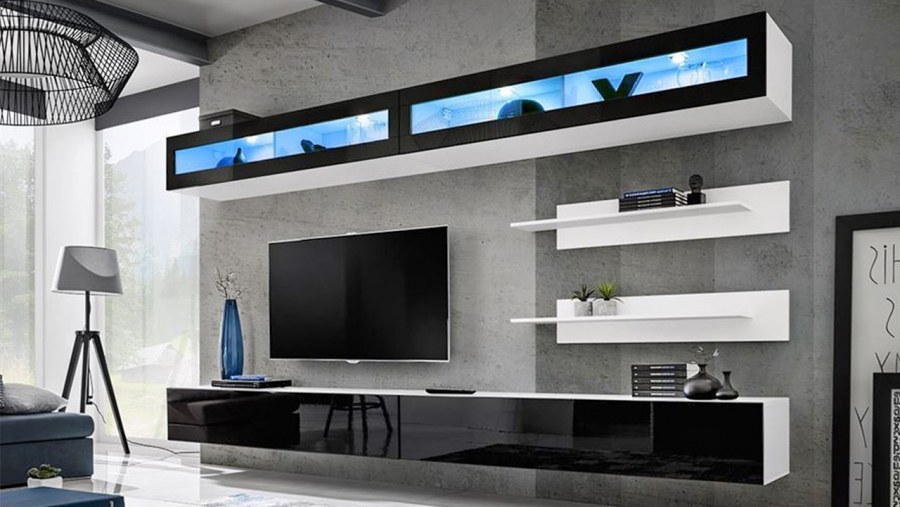 Стенка в гостиную в современном стиле