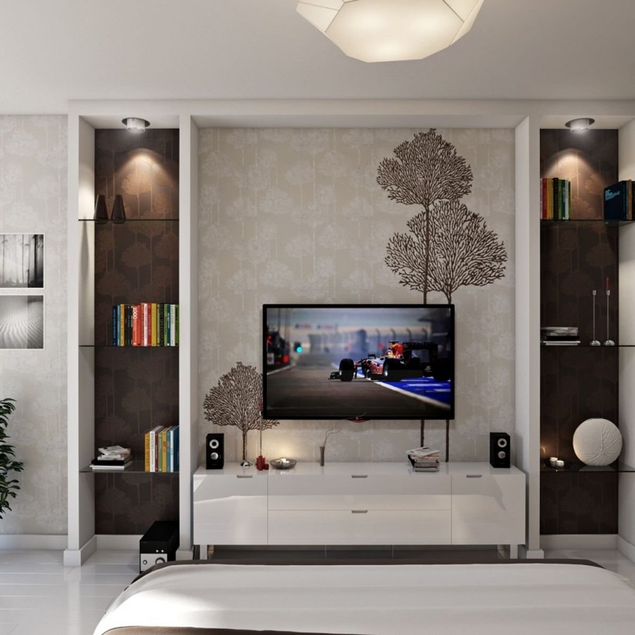 Телевизионная зона в спальне