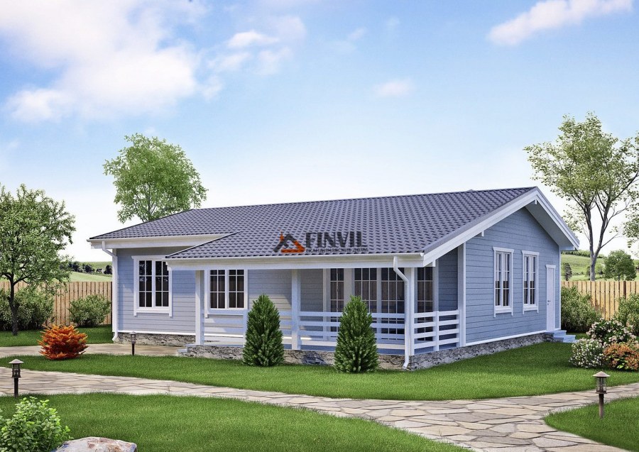 Одноэтажный каркасный дом