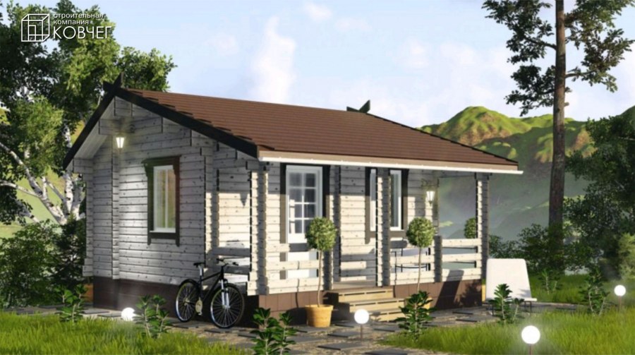 Дачный домик 6х6 в скандинавском стиле