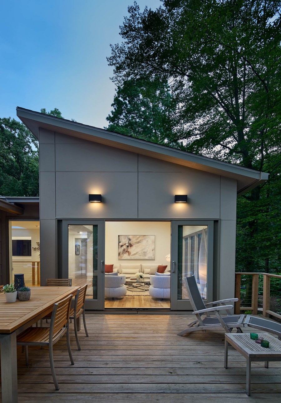 Одноэтажный дом с односкатной крышей