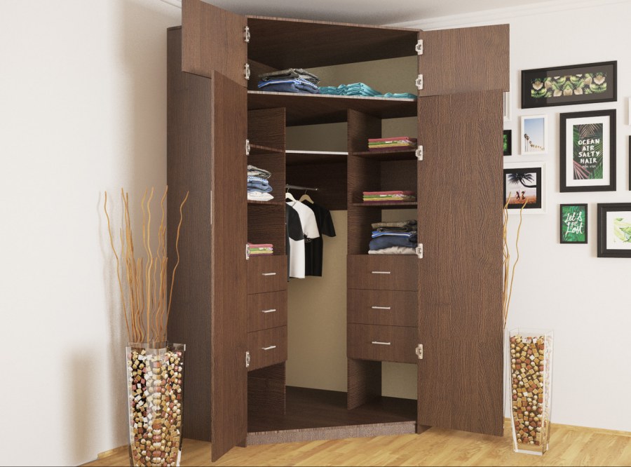 Угловой шкаф НКМ-2 С антресолью