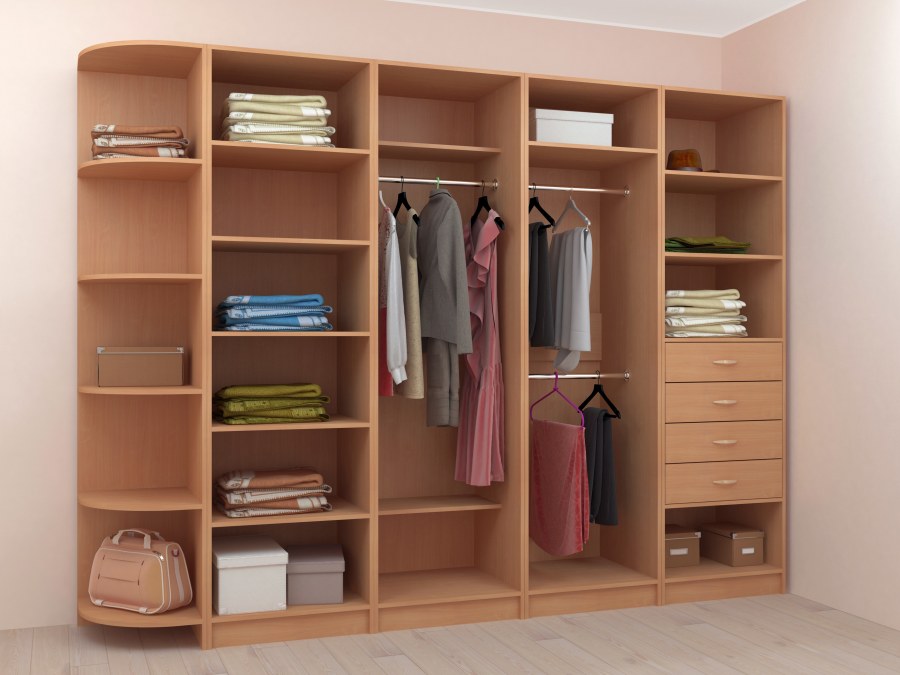 Угловые гардеробные комнаты