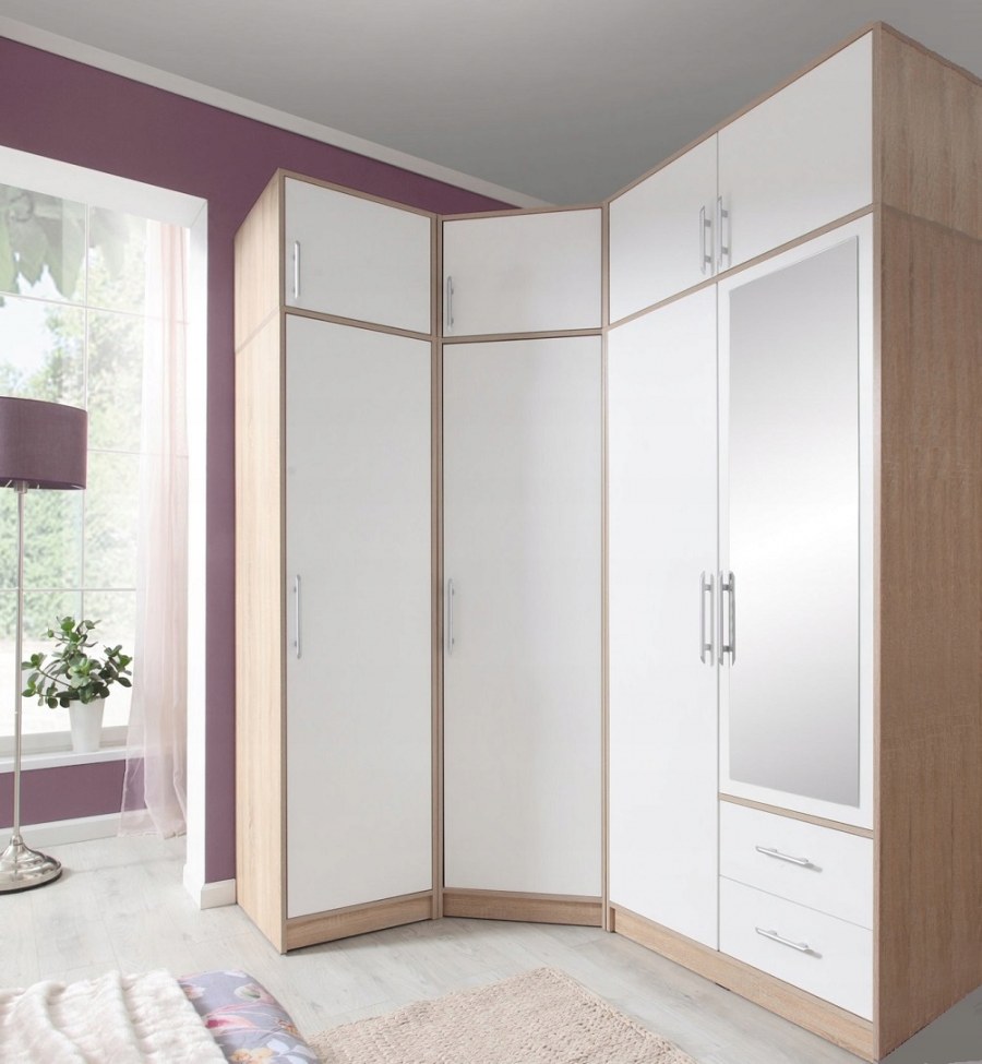 Угловой гардеробный шкаф