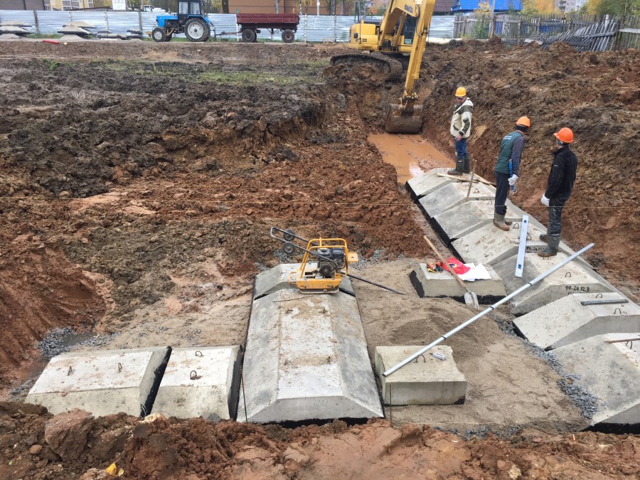 Центрально нагруженный фундамент схема