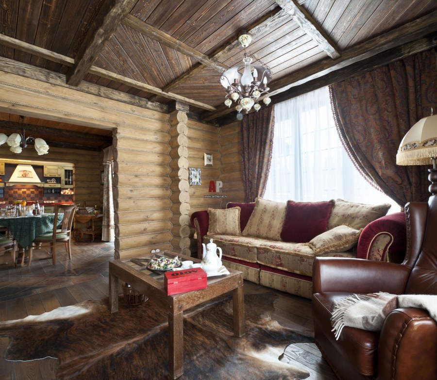 Дом-Шале оцилиндрованного бревна дом Шале