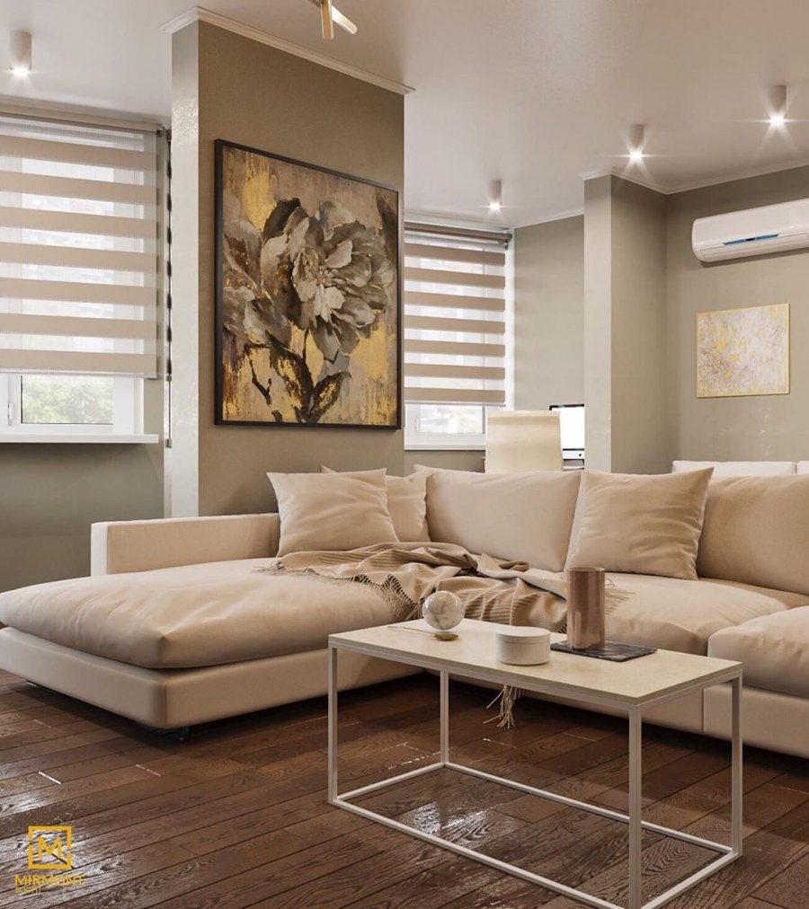 Интерьер в бежевых тонах