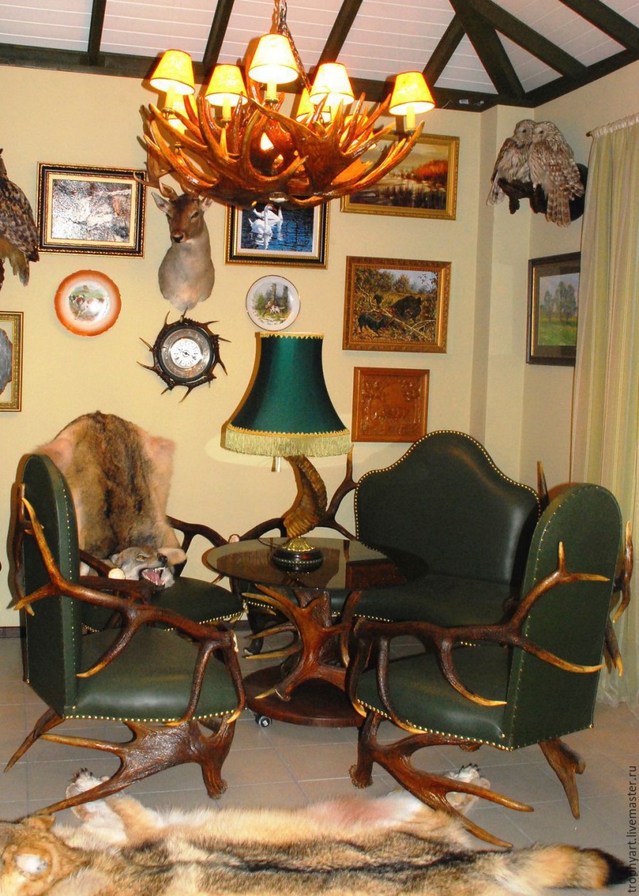 Рога в современном интерьере