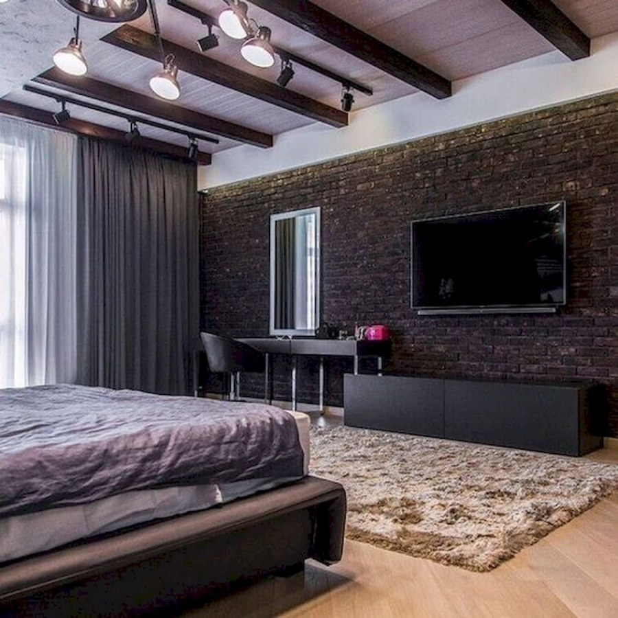 Спальня 10 кв м в стиле лофт