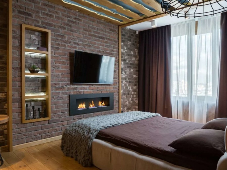 Интерьер в стиле лофт в загородном доме