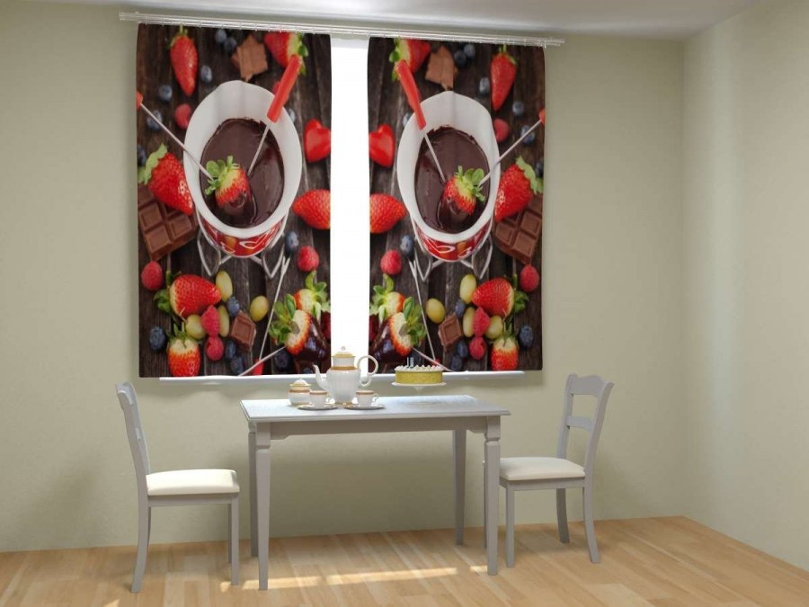 Фотошторы для кухни 05424, 145*160 см, 2 шт.