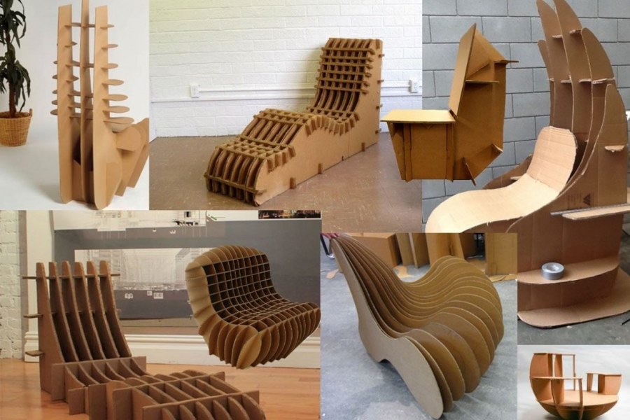 Кресло из гофрокартона