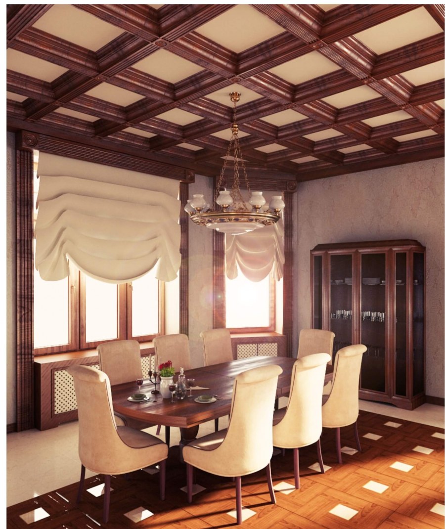 Красивые деревянные потолки