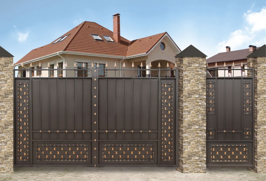 Кованые ворота Династия скл
