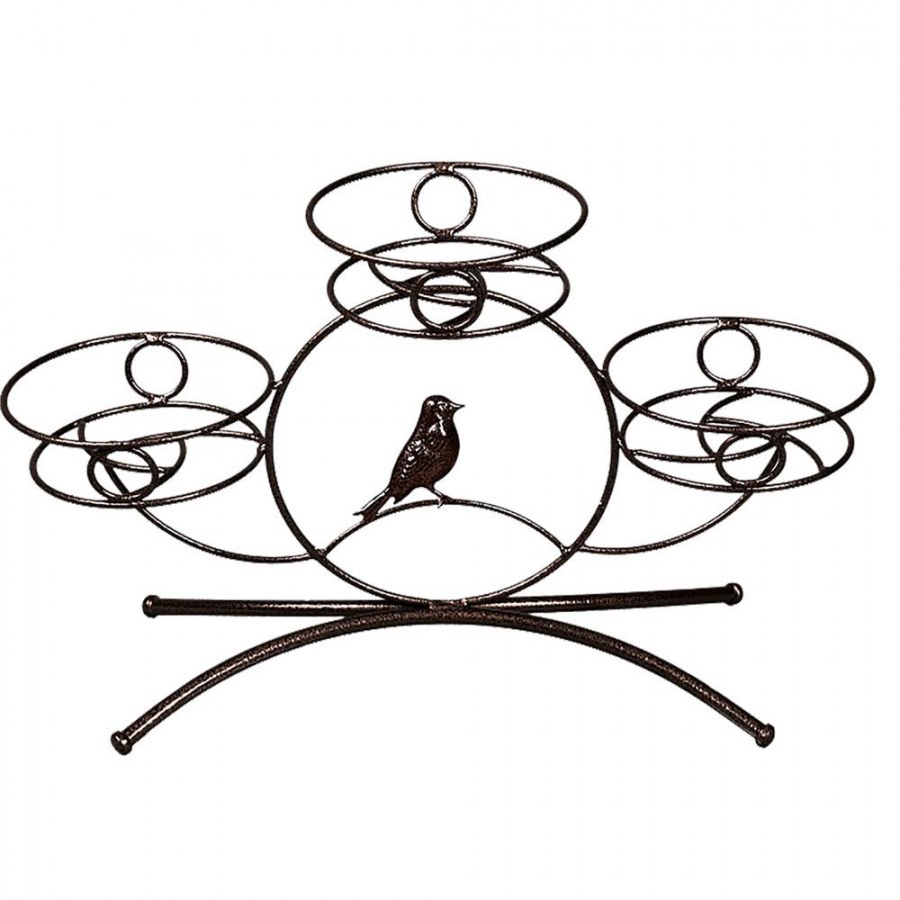 Подставка д/цветов камелия3 белое серебро пдц238бс