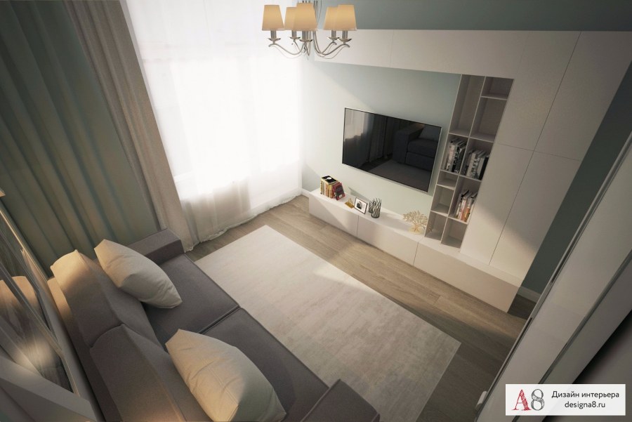 Интерьер однушки распашонки