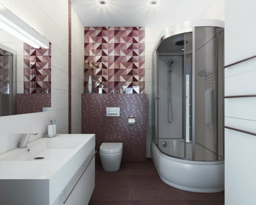 Проект ванной комнаты с душевой