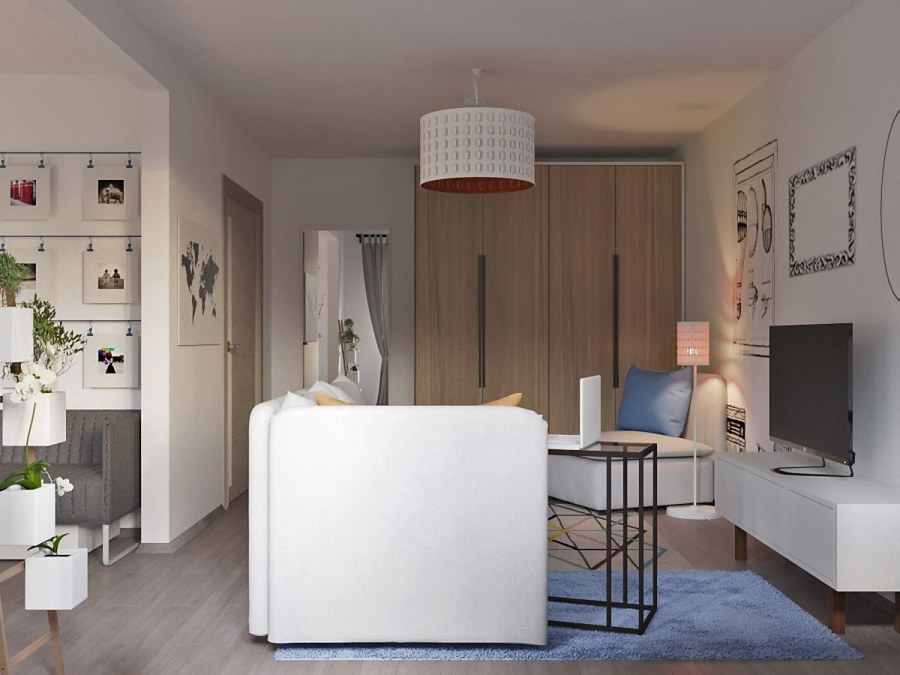 Интерьер квартира студия в стиле икеа
