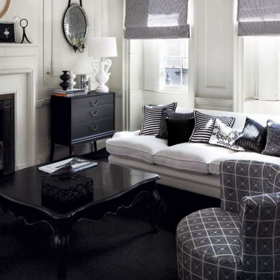Интерьер в черно белых тонах