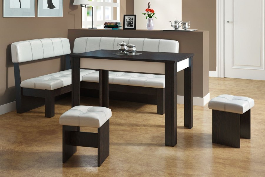 Кухонный уголок София стандарт 1500х1000х880 Румба-эко/венге