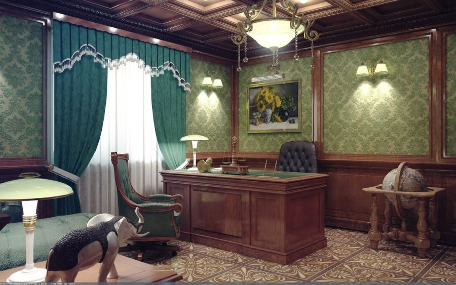 Кабинет в английском стиле