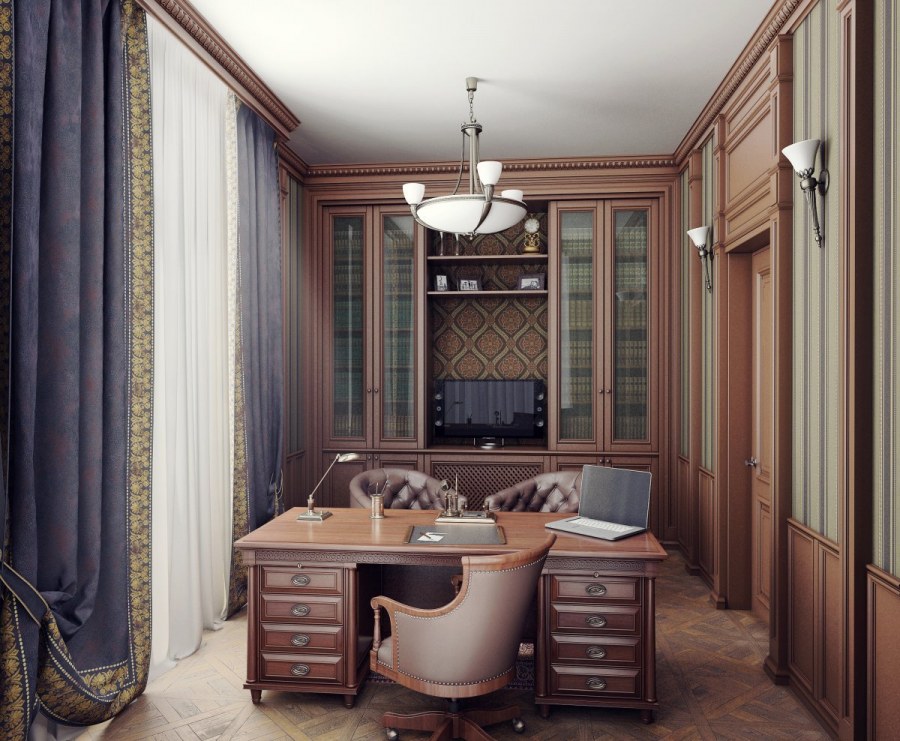 Кабинет в английском стиле