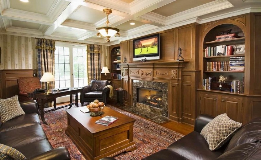 Кабинет интерьер староанглийский