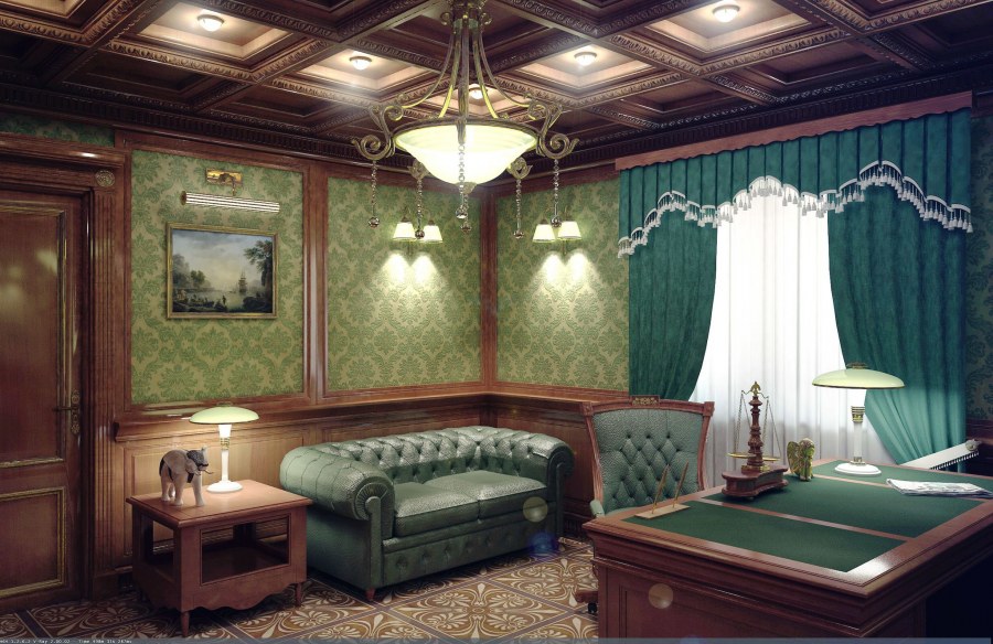 Кабинетный стиль в интерьере