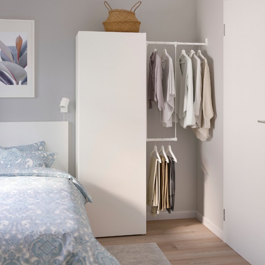 ОПХУС гардероб, белый, ФОННЕС белый95-120x42x181 см 992.401.62