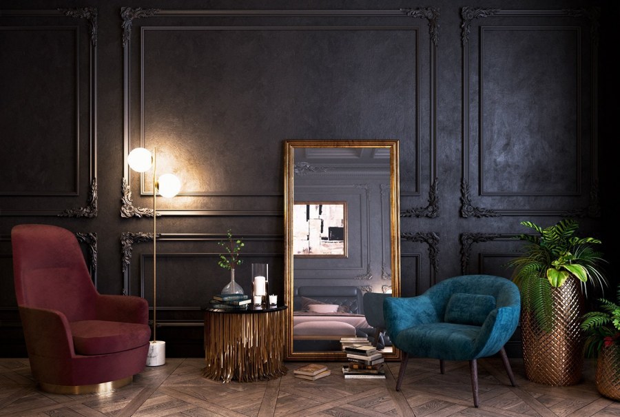 Темный интерьер