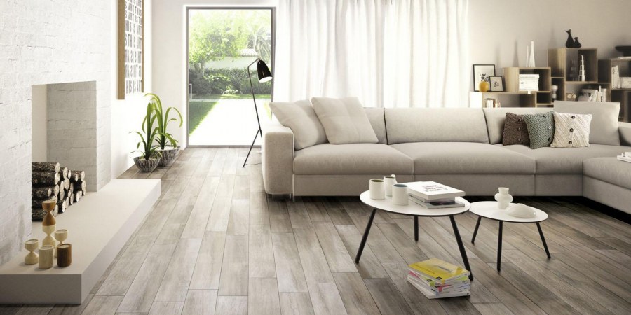 Плитка под ламинат и ламинат в интерьере