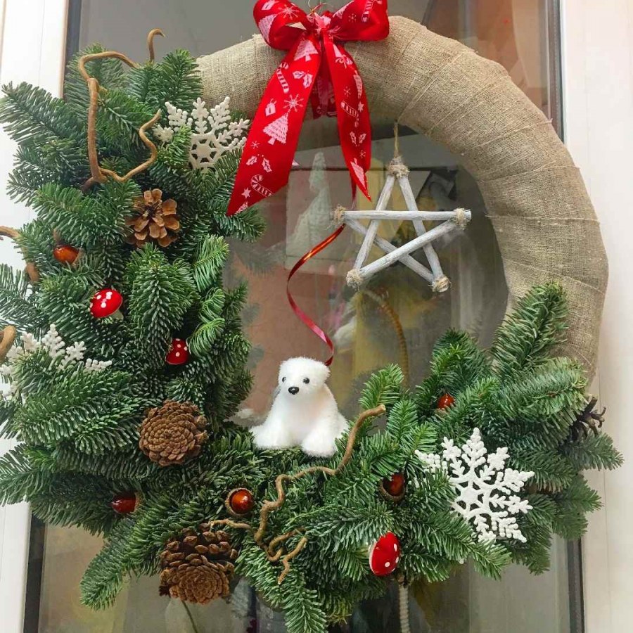 Необычные новогодние венки