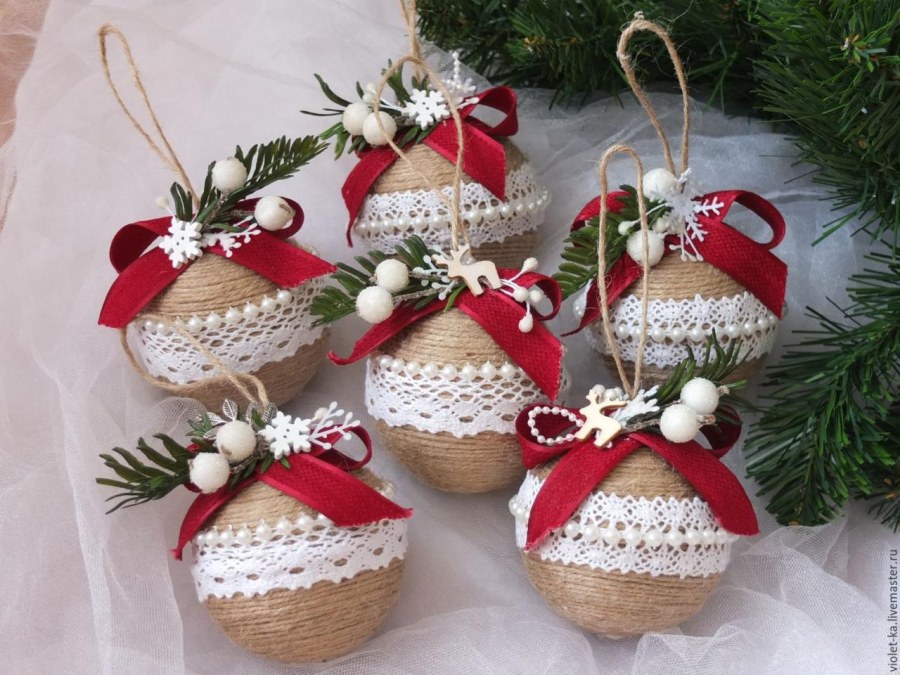 Елочная игрушка своими руками