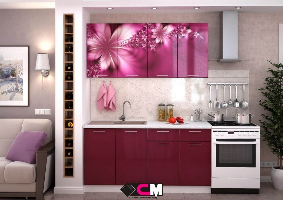 Кухонный гарнитур Стендмебель с фотопечатью 2.0