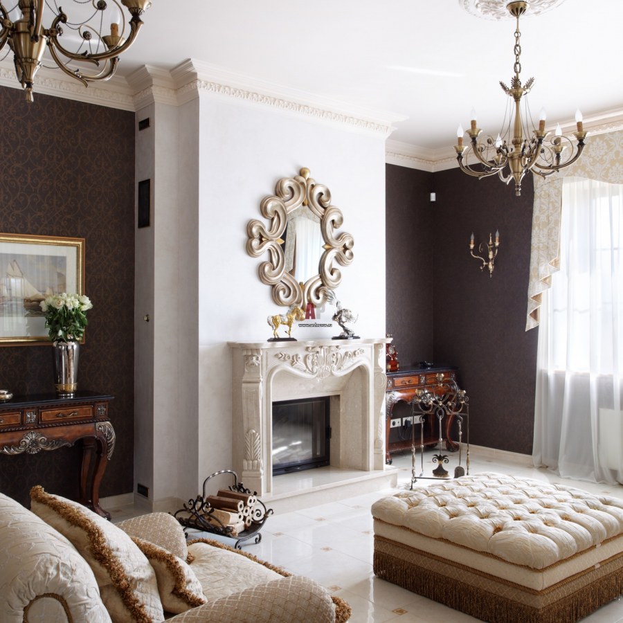 Камин в неоклассическом стиле