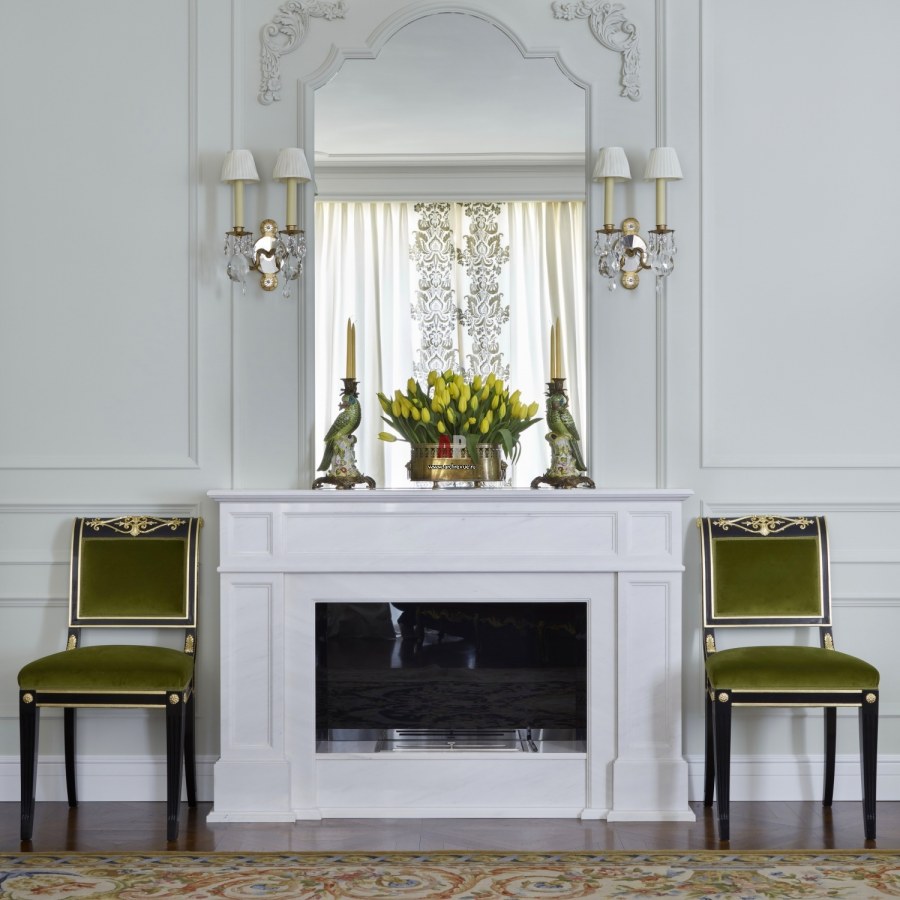 Белый камин Неоклассика Неоклассика