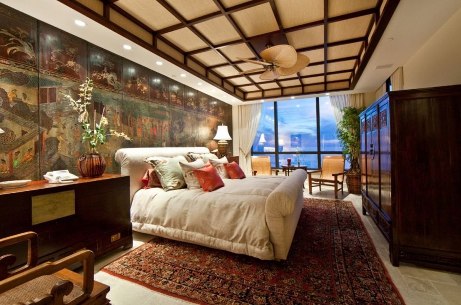 Спальня в азиатском стиле