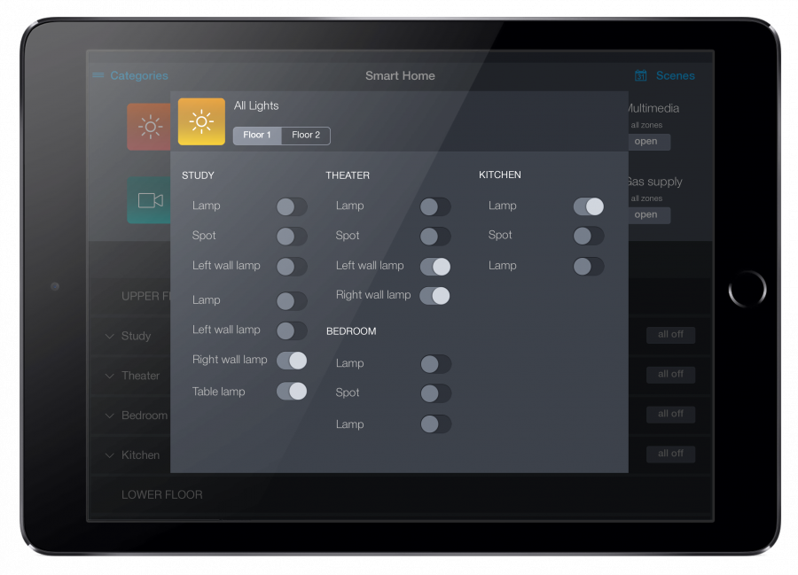 Интерфейс управления умного дома