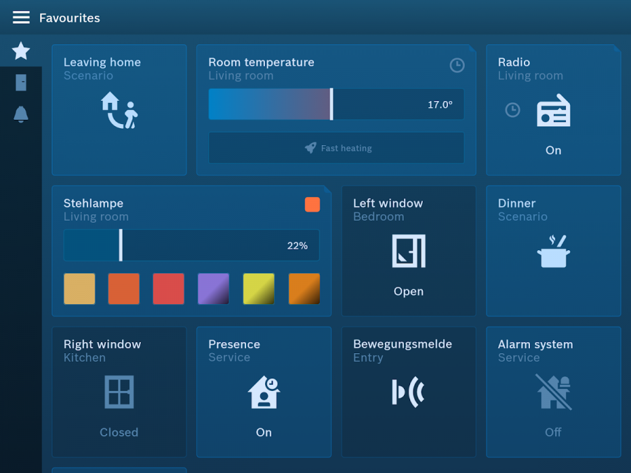 Панель управления умного дома