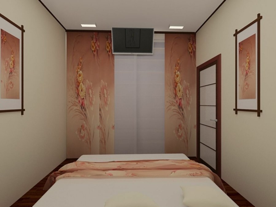 Интерьер спальни без окна