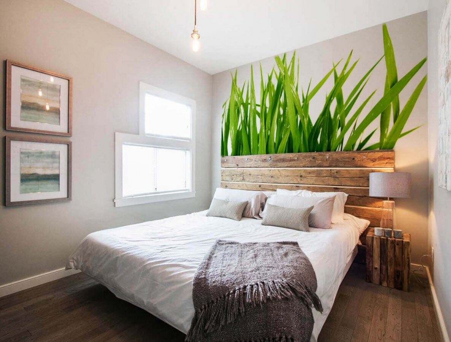 Фотообои в маленькой спальне