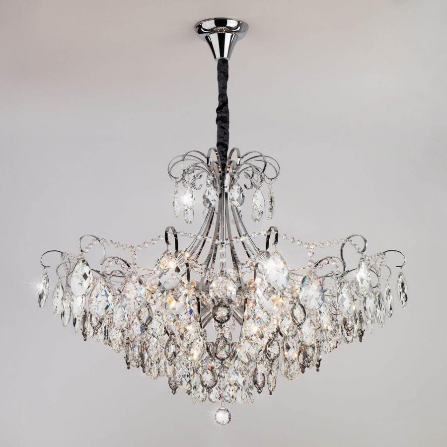 Подвесная люстра с хрусталем Eurosvet 10080-12 Crystal