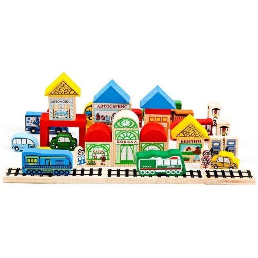 Магнитный конструктор Woodblocks 10241 4 в 1